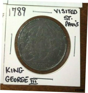 1789年 ジョージ3世、セント・ポール大聖堂訪問 メダル獲得1789 King George III Visited To St.Paul's Cathedral Medal