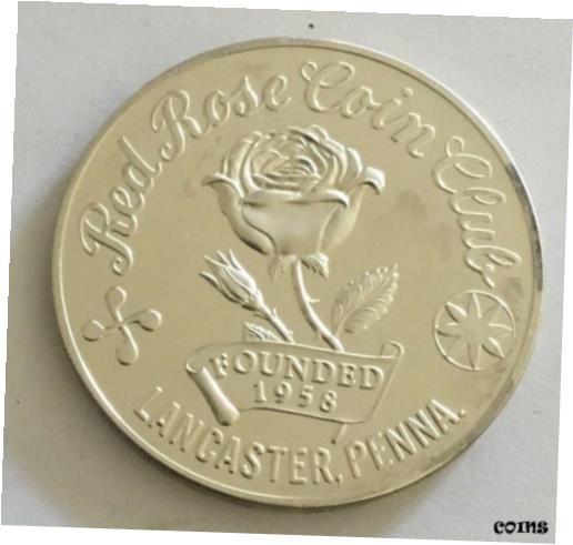 【極美品/品質保証書付】 アンティークコイン コイン 金貨 銀貨 [送料無料] Red Rose Coin Club Lancaster Pennsylvania Fulton Opera House Coin Medal