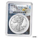  アンティークコイン コイン 金貨 銀貨  Presale - 2022-W Proof $1 American Silver Eagle PCGS PR70DCAM FS Eagle Frame