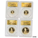 4 個セット 1988 ゴールド イーグルス PCGS PR70DCAM ディープ カメオ プルーフ $50 $25 $10 $5 フォイル付きSet of 4...