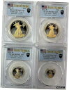2021年 Wプルーフ ゴールドイーグル 4枚セット タイプ2 PCGS PR70 DCAM 発行初日2021 W Proof Gold Eagle 4 Coi...