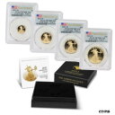 4 個セット 2021-W ゴールド イーグルス T2 PCGS PR70DCAM FS フラグ OGP イーグル地金コイン付きSet of 4 2021-W ...