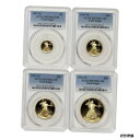 1997-W ゴールド イーグル PCGS PR70DCAM ディープ カメオ プルーフ イーグル地金コイン 4 枚セットSet of 4 1997-W Gol...