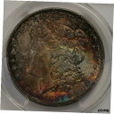 【極美品/品質保証書付】 アンティークコイン コイン 金貨 銀貨 [送料無料] 1887 Morgan $1 PCGS CAC Certified MS64 Colorfully Toned Obverse