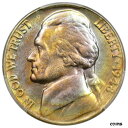 1948 ジェファーソン ニッケル PCGS MS65 (レインボー トーニング)(素敵なステップ ディテール)1948 Jefferson Nickel PCGS MS65 (Rainbow Toning)(Nice Step Detail)(3)
