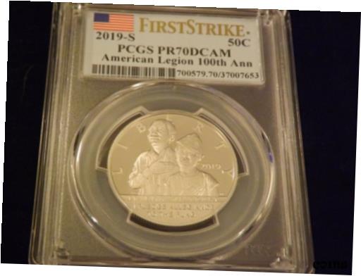 yɔi/iۏ؏tz AeB[NRC RC   [] 2019-S $1 American Legion 100Th Ann First Strike PCGS PR 70 DCAM