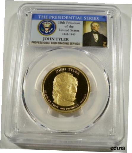 yɔi/iۏ؏tz AeB[NRC RC   [] 2009-S PCGS PR70DCAM JOHN TYLER PRESIDENTIAL DOLLAR PROOF DEEP CAMEO $1 PR 70