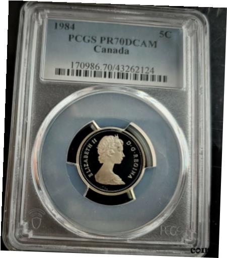 【極美品/品質保証書付】 アンティークコイン 硬貨 1984 5C PCGS PR70DCAM 3/0 CANADA ULTRA RARE (POP 3 ) NONE FINER CAMERA EYE SLAB! [送料無料] #oot-wr-010544-5290