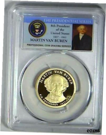 ڶ/ʼݾڽա ƥ    [̵] 2008-S $1 Presidential Dollar 8th Martin Van Buren PCGS PR69DCAM 22chl0103