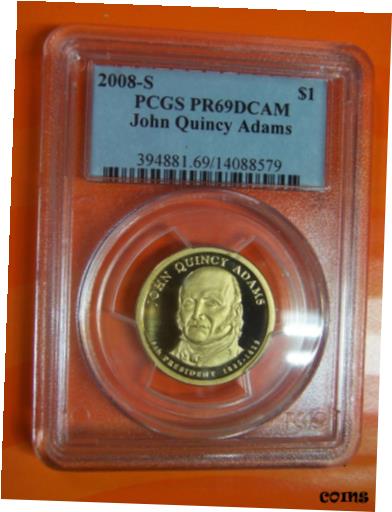 【極美品/品質保証書付】 アンティークコイン コイン 金貨 銀貨 [送料無料] 2008-S John Quincy Adams PCGS PR69DCAM FREE US Shipping