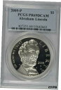 2009-P エイブラハム リンカーン記念シルバー ダラー PCGS PR69DCAM2009-P Abraham Lincoln Commemorative ...