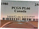 【極美品/品質保証書付】 アンティークコイン コイン 金貨 銀貨 送料無料 LAST Sale-CANADA 1980 PCGS PL66 NICKEL COMPOSITION 25c COIN--KM 74-REDUCED