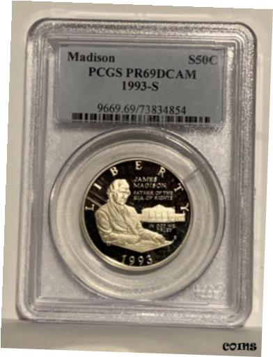 ڶ/ʼݾڽա ƥ    [̵] 1993 S PCGS PR69DCAM Madison Commemorative 50c Half Dollar 1993-S PR-69 DCAM