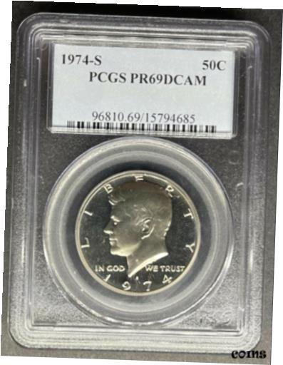 【極美品/品質保証書付】 アンティークコイン コイン 金貨 銀貨 [送料無料] 1974-S Proof Kennedy Half Dollar PCGS PR-69 DCAM, Buy 3 Items, Get $5 Off!!