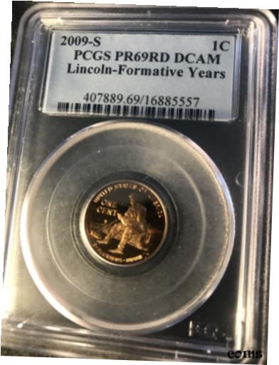  アンティークコイン コイン 金貨 銀貨  2009-S PCGS PR69RD DCAM Cent Penny 1c Lincoln - Formative Years on log rare key