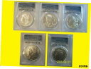 2021 モルガン ピース ドル 5 コイン セット PCGS MS 70 初日発行 ブルー ボックス COA2021 Morgan Peace Dollar 5 COINS SET PCGS MS 70 FIRST DAY ISSUE BLUE box coa