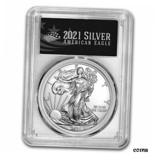 【極美品/品質保証書付】 アンティークコイン コイン 金貨 銀貨 [送料無料] 2021 Silver Eagle MS-70 PCGS (T1, Last Day of Production, Black)