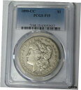 PCGS F15 1890-CC モーガン シルバー ダラー カーソン シティ ミント ダラー #43052632PCGS F15 1890-CC Morgan Silver Dollar Carson City Mint Dollar #43052632(3)