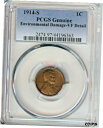1914-S 1C リンカーン ウィート セント PCGS 本物の VF 詳細環境ダメージ1914-S 1C LINCOLN Wheat Cent PCGS Genuine VF Details Environmental Damage|詳細画像
