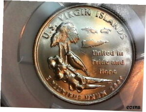 2009 - アメリカ領ヴァージン諸島 PCGS # 43780923 MS67 グレード2009 - P U.S. Virgin Islands PCGS # 43780923 Graded MS67