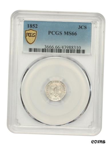 ڶ/ʼݾڽա ƥ  1852 3cS PCGS MS66 - Frosty Luster - 3-Cent ...