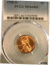 1958 D リンカーン ウィート セント MS66RD PCGS グレード (959)1958 D Lincoln Wheat Cent MS66RD PCGS Graded (959)(3)