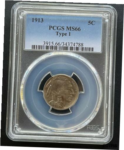 ڶ/ʼݾڽա ƥ    [̵] 1913 P Type 1 Buffalo Nickel, PCGS MS-66, High Grade, Better Date