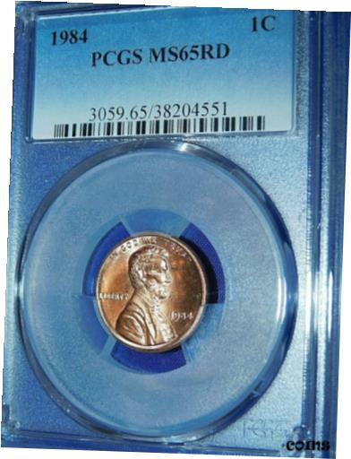 【極美品/品質保証書付】 アンティークコイン コイン 金貨 銀貨 [送料無料] 1984 1C RD Lincoln Memorial Cent-PCGS #3059 Grade MS65RD--520-1