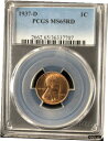 1937-D 1C RD リンカーン小麦 1 セント PCGS MS65RD 363377071937-D 1C RD Lincoln Wheat One Cent PCGS MS65RD 36337707(3)
