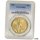 1927 US ゴールド $20 サンゴーデン ダブル イーグル - PCGS MS651927 US Gold $20 Saint-Gaudens Double Eagle - PCGS MS65(3)