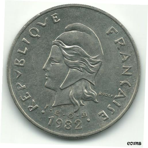 yɔi/iۏ؏tz AeB[NRC RC   [] A HIGH GRADE AU/UNC 1982 FRENCH POLYNESIA 50 FRANC COINS-JUL190