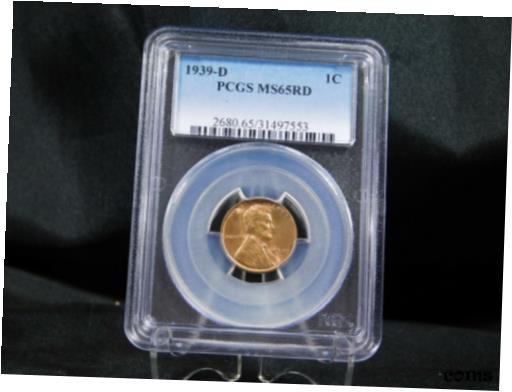 yɔi/iۏ؏tz AeB[NRC RC   [] 1939-D Lincoln Cent Penny - PCGS MS65RD (21-12-023)