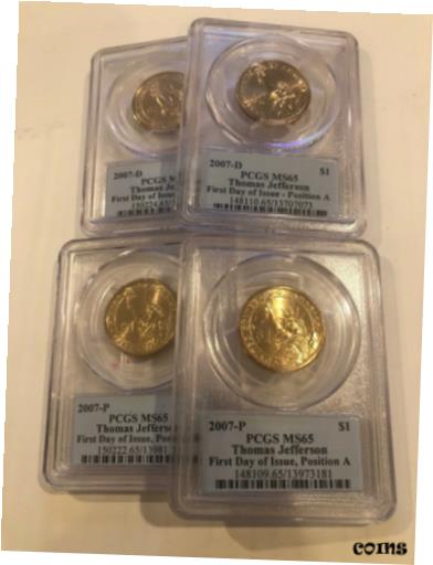 2007-PD 3rd Pres Jefferson PCGS MS65 ȯ 4  å ݥ A & B2007-P...