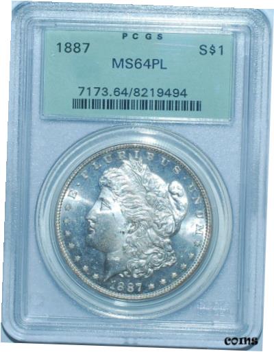 ڶ/ʼݾڽա ƥ    [̵] 1887 P PCGS MS64PL VAM-11 Doubled 18-7 RPD MPD OGH Prooflike Morgan Dollar