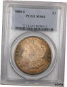 【極美品/品質保証書付】 アンティークコイン 銀貨 1880-S Morgan Silver Dollar Coin $1 PCGS MS-64 Toned [送料無料] #sct-wr-010648-4302