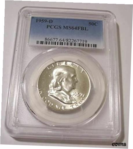 yɔi/iۏ؏tz AeB[NRC RC   [] 1959 D Franklin Half Dollar MS64 FBL PCGS