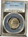 1955-D 25C ワシントン クォーター ドル PCGS MS64 804815661955-D 25C Washington Quarter Dollar PCGS MS64 80481566(3)