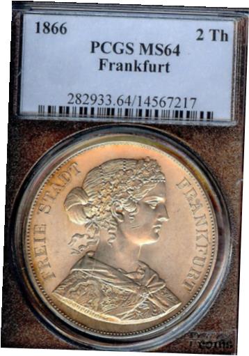 ڶ/ʼݾڽա ƥ Ų German States Frankfurt 1866 Two Talers Coin...