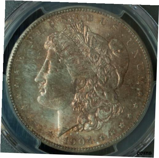 yɔi/iۏ؏tz AeB[NRC RC   [] 1904-O Morgan Silver Dollar $1 PCGS MS 64 Full Obverse Toning