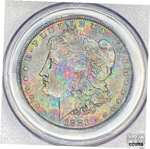 【極美品/品質保証書付】 アンティークコイン 硬貨 1883-O PCGS MS64 CAC Beautiful MONSTER Rainbow Toned Morgan Dollar CHAMELEON [送料無料] #oot-wr-010676-241