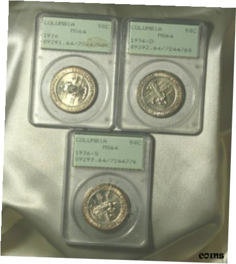 1936-P D S Columbia 50c Commemoratives Set PCGS MS64※関税は当ショップ負担（お客様負担無し）※全国送料無料・海外輸送無料※商品の状態は画像をご確認下さい（極美品・目立った汚れ無し）※輸入品の為英語表記となります※その他ご不明点はお気軽にお問合せ下さい！Seller Notes: “The coins pictured is the exact coins you will receive.”Country/Region of Manufacture: United StatesCertification: PCGSStrike Type: BusinessMint Location: P, D and SGrade: MS 64Type: CommemorativeYear: 1936Circulated/Uncirculated: UncirculatedDenomination: 50C[ご購入前に必ずお読み下さい]親切丁寧に、商品到着までサポート対応させていただきます。■パソコンの画像・画質により色や素材感が、実際の商品と多少異なる場合がございますので予めご了承くださいませ。■お客様のご都合（程度の解釈相違を含む）による商品のご購入後のキャンセル返品は、原則としてお受け致しておりません。未払いのまま2日以上連絡が取れない場合はキャンセルさせて頂きます。その場合、事務局側が自動的に「非常に悪い」の評価を付けてしまいますのでご注意ください。※お支払い頂いた場合は連絡は不要です。※他ショップでも販売しておりますので、稀に在庫がない場合がございます。■不具合での返品は箱などすべてが到着時の状態になるものに限らせていただきます。※当店では不良品はすべて現物確認と不具合の確認を行い対応をさせて頂いております。■お客様のご都合によるご注文確定後の商品のキャンセルにつきましては承っておりません。また、ご入金確認後、またはご決済完了確認後のキャンセルにつきましては、ご注文総額の30％のキャンセル料をご請求させていただきます。■領収書二重発行やトラブル防止のため、領収書発行は行っておりません。事務局側が発行している「支払い明細」が正式な支払い証明となります。支払い明細画面を印刷したものが領収書の代わりになることを各税務署に確認済みです。■年末年始・連休の発送は、業者も休みになる関係でいつもより遅れます。■輸送時の破損の場合は配送業者への報告を行って下さい。報告なしでの対応はできません。■日祝日は定休日とさせていただいております。連絡・発送が出来ませんのであらかじめご了承お願いいたします。■内容は必ずお読みになってからお買い求め下さいますようお願い致します。※在庫状況は常に更新をしておりますが、当社は複数店舗で在庫を共有しているため、ご注文を頂きましても稀に欠品している場合がございます。その際は誠に申し訳ございませんが、その旨をメールまたはお電話にてご連絡させていただきます。ご理解いただけますようお願い申し上げます。親切・丁寧にお取引させていただきますのでよろしくお願いします。 品質保証について 当店の商品の、品質保証についてご紹介いたします。 ▽品質保証書 お買い上げいただく全ての商品に「WORLD RESOURCE品質保証書」をおつけいたします。 これは、WORLD RESOURCEが販売した商品であることを保証するものです。大切に保管してください。 ▽標準保証に関して 当店でご購入頂きました商品は7日以内の標準保証サービスが付属致します。 ※ご購入日につきましては、製品の品質保証書に記載の日付にて確認させていただきます。 ※保証は通常利用時のみの対応となります。 ※ご購入日の確認を致しかねる場合は有償となります。品質保証書は大切に保管して下さい。POINT01　品揃え一番店を目指して 「期待に答えるお店づくりと、時代に合わせたサービスをご提供致します。」 POINT02　多種多様な商品レパートリー 「幅広く、世界の商品をご用意しております。」 POINT03　きっと見つかる！新しい発見 「テレビや雑誌で紹介されたアイテムもいちはやく。」 モットー：丁寧な接客対応 その道数十年のスタッフだからこそできる、“豊富な知識”に基づく商品のご提案。 お探しの商品はお気軽にスタッフにお尋ねください。 「以前は、商品ページあったけど、、、見つからない。」 「初めてアンティークコインの購入をしますが大丈夫ですか？」 「この年代の商品を探していますが、おすすめはありますか？」 「友人にアンティークコインを送りたいけど、おすすめありますか？」 等など、困ったときの質問にも、しっかり対応・お調べ致します。 取寄せ、取り置き等もできますので、商品一覧で見つからなかった商品でも、 スタッフまでお気軽にご相談下さい。 【お問い合わせはお気軽にどうぞ】 suport@world-resource.net