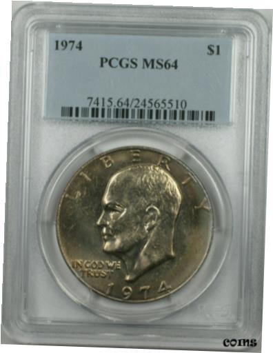 yɔi/iۏ؏tz AeB[NRC RC   [] 1974 Eisenhower Ike Dollar $1 Coin PCGS MS64 (BR-40 L)
