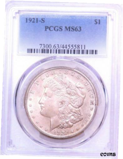 ڶ/ʼݾڽա ƥ    [̵] 1921 S Morgan Silver Dollar PCGS MS63 Silver Iridescent Frosty Luster PQ #Y331