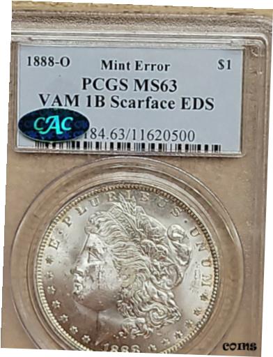 【極美品/品質保証書付】 アンティークコイン 銀貨 《☆●VERY RARE Error MS63 1888-O Morgan Silver Dollar - VAM 1B Scarface Top 100 ☆》 [送料無料] #sof-wr-010706-1732