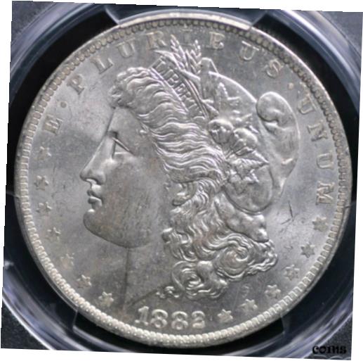 【極美品/品質保証書付】 アンティークコイン コイン 金貨 銀貨 送料無料 1882 O MORGAN DOLLAR PCGS MS 63 SATINY SMOOTH AND ALL WHITE BETTER DATE FROM THE