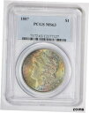  アンティークコイン コイン 金貨 銀貨  1887 Morgan Silver Dollar - PCGS MS63 - Monster Rainbow Toning