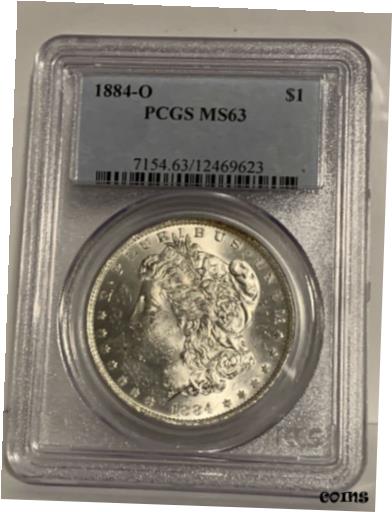 【極美品/品質保証書付】 アンティークコイン コイン 金貨 銀貨 [送料無料] 1884 O Morgan Silver Dollar PCGS MS63