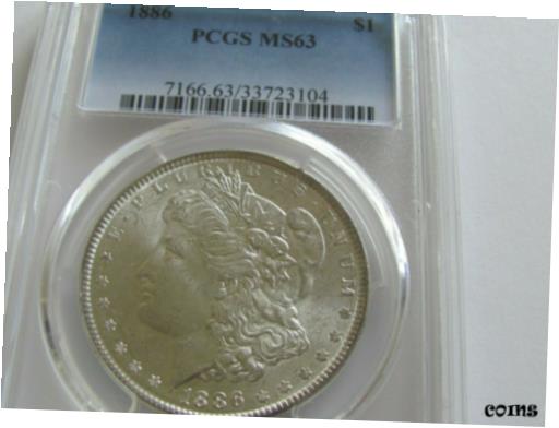  アンティークコイン コイン 金貨 銀貨  1886 MS63 MORGAN DOLLAR-BRIGHT WHITE SURFACES-1886-P#3104