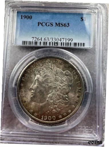 yɔi/iۏ؏tz AeB[NRC RC   [] 1900 (MS63) Morgan Silver Dollar Toned PCGS Graded Coin