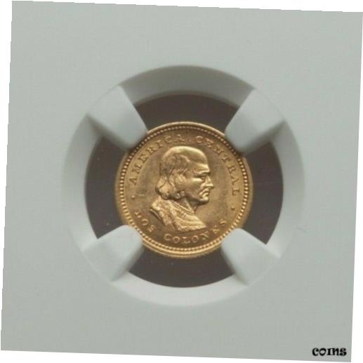 【極美品/品質保証書付】 アンティークコイン 金貨 1916 GOLD Costa Rica 2 Colones NGC MS 63. One of Only 22 in any grade @ NGC+PCGS [送料無料] #got-wr-010707-559